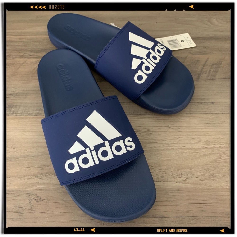 Men’s adidas Adilette Blue Comfort Slides Size 9